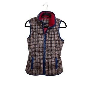 Tommy Hilfiger Vest Womens Size Small Petite Sleeveless Collared Down Puffer Top